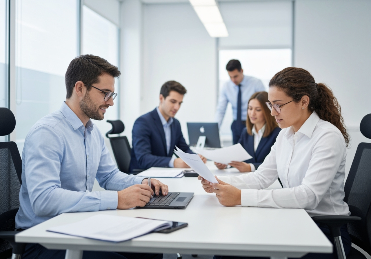 服务于 S&amp;T Manage SL 的专业团队，他们在现代化的办公室里工作，审查报告并进行沟通，传达信心和效率，以实现专业和高质量的使用。